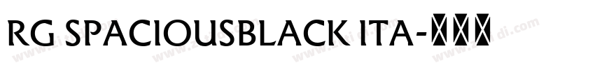 RG SPACIOUSBLACK ITA字体转换